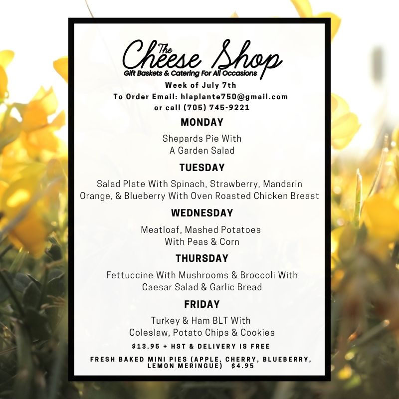 The Cheese Shop Menu