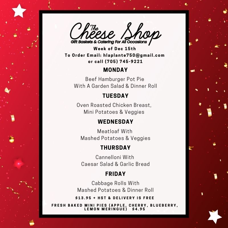 The Cheese Shop Menu