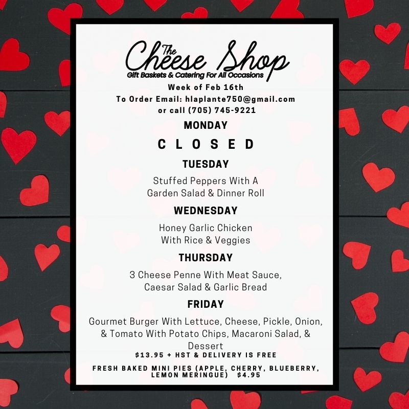 The Cheese Shop Menu