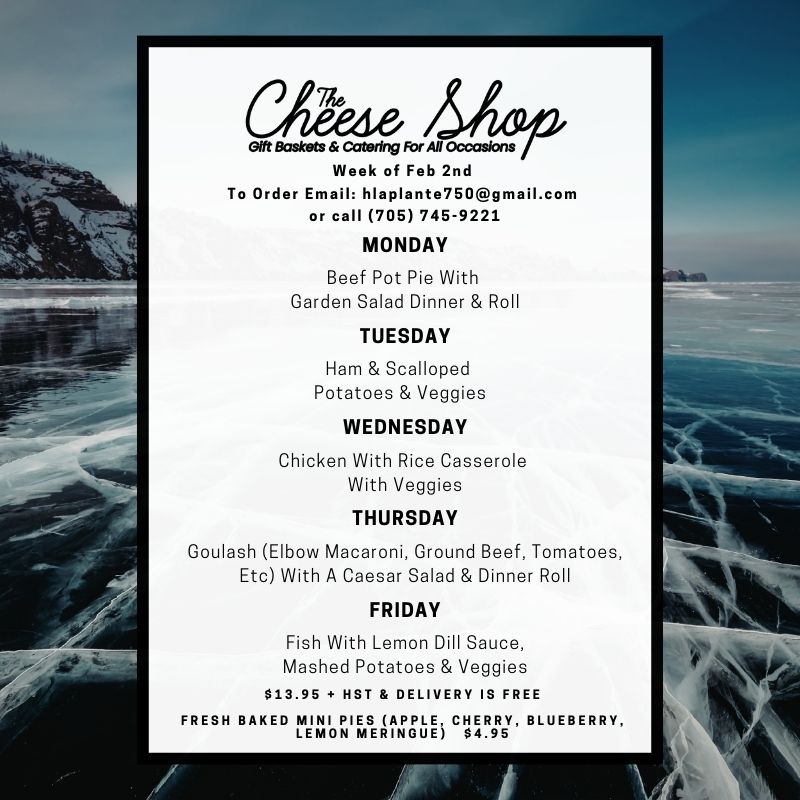 The Cheese Shop Menu