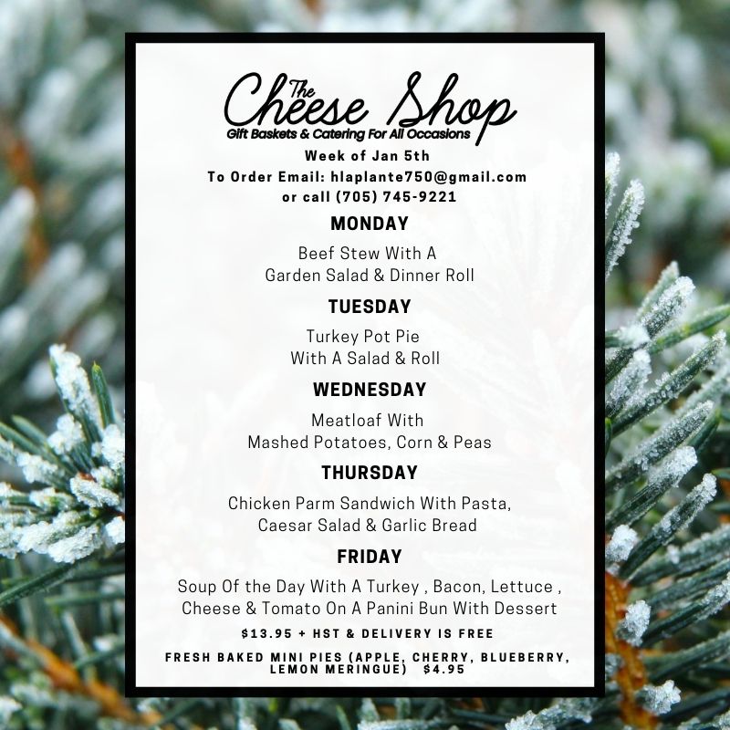 The Cheese Shop Menu