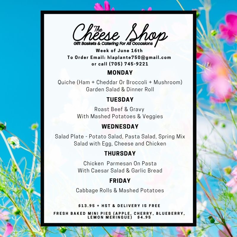 The Cheese Shop Menu