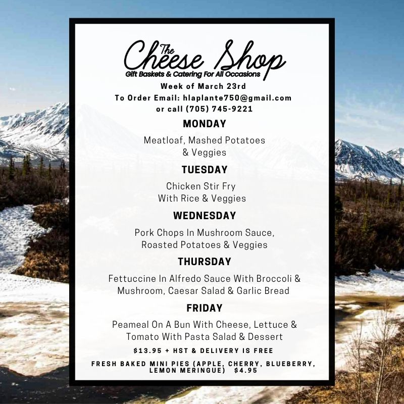 The Cheese Shop Menu